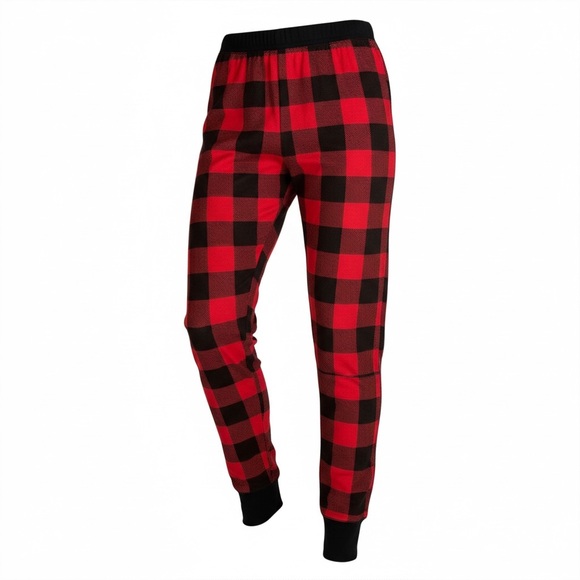 OLD NAVY L Red Black Buffalo Plaid Waffle Pajama Pants R $29 - Picture 3 of 9